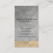 Monogram Sophisticed Sepia Gray Color Blocks Visitenkarte (Rückseite)