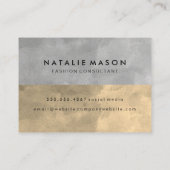 Monogram Sophisticed Sepia Gray Color Blocks Visitenkarte (Rückseite)