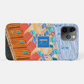 Monogram Sorrento Italy Beach Cabanas Case-Mate iPhone Hülle (Rückseite (Horizontal))