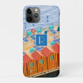 Monogram Sorrento Italy Beach Cabanas Case-Mate iPhone Hülle (Rückseite)