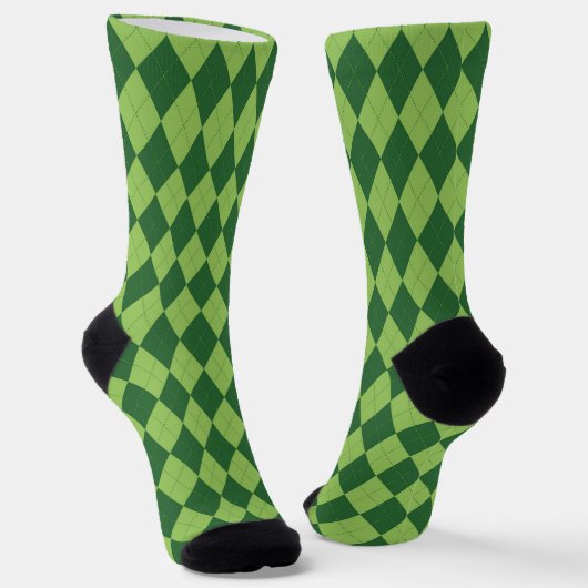 Monogram Sounds der grünen Raute Socken (Gewinkelt)