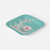 Monogram Southwest Blue Pappteller (Gewinkelt)