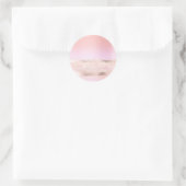 Monogram Spark Rose Blush Makeup Pastelle Beauty Runder Aufkleber (Tasche)