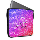Monogram Sparkline Personalisierter Laptop-Sieb Laptopschutzhülle (Vorne Rechts)