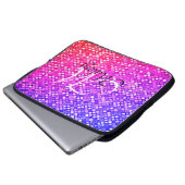 Monogram Sparkline Personalisierter Laptop-Sieb Laptopschutzhülle (Vorne Knopf)