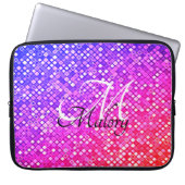 Monogram Sparkline Personalisierter Laptop-Sieb Laptopschutzhülle (Vorderseite)