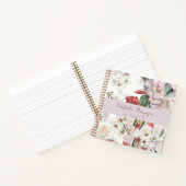 Monogram Special mit name burgundy script elegant Notizblock (Innenseite)