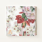 Monogram Special mit name burgundy script elegant Notizblock (Rückseite)