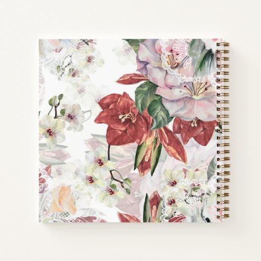 Monogram Special mit name burgundy script elegant Notizblock (Rückseite)