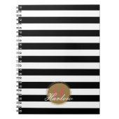 Monogram-Spiral-Notebook mit schwarzem und weißem  Notizblock (Vorderseite)