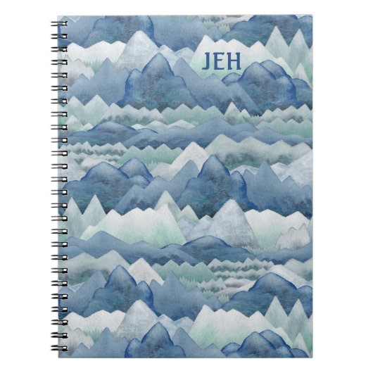 Monogram Spiral Notebook Notizblock (Vorderseite)