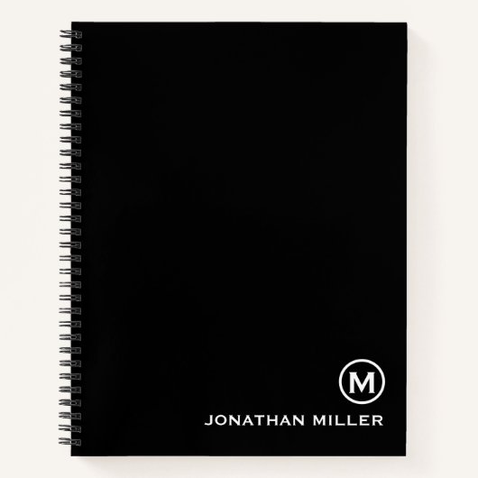 Monogram Spiral Notebook Notizblock (Vorderseite)