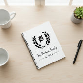 Monogram SpiralNotebook mit personalisiertem Famil Notizblock
