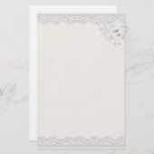 Monogram-Spitze (anpassbar) Briefpapier (Vorne/Hinten)