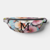 Monogram Spitzenblüte Rosa Blütenpastellblüte Bauchtasche (Ablage )