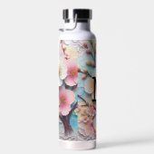 Monogram Spitzenblüte Rosa Blütenpastellblüte Trinkflasche (Rechts)