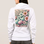 Monogram Spitzenpink-Blüteneier Ostereier in einem Hoodie (Rückseite)