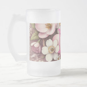 Monogram Spitzenpink-Blüteneier Ostereier in einem Mattglas Bierglas