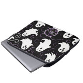 Monogram Spooky Ghosting Muster Laptopschutzhülle (Vorne Knopf)
