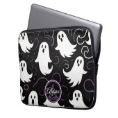 Monogram Spooky Ghosting Muster Laptopschutzhülle (Vorderseite Links)