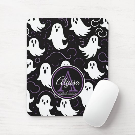 Monogram Spooky Ghosting Muster Mousepad (Mit Mouse)