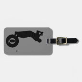 Monogram Sports Black Gray Golf Gepäckreise Gepäckanhänger (Vorderseite horizontal)