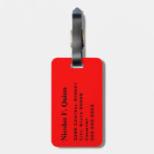 Monogram Sports Black Red Golf Gepäcktransport Gepäckanhänger (Rückseite vertikal)