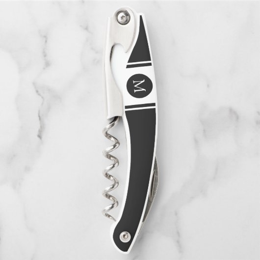 Monogram Sporty Stripes B&W Kellnermesser (Vorderseite)