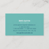 MONOGRAM SPOT Moderne minimalfette Marinebrücke bl Visitenkarte (Rückseite)