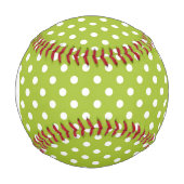 Monogram Spring Muster mit weißen Polka-Punkten Baseball (Vorderseite)