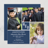 Monogram Square - Ankündigung von Foto Abschluss (Vorne/Hinten)