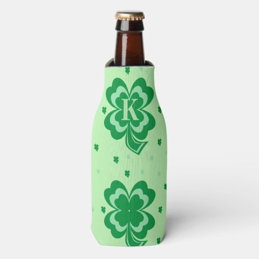 Monogram St Patricks Day Flasche Cooler Flaschenkühler (Flaschenvorderseite)