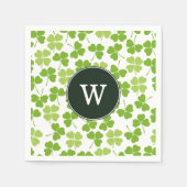 Monogram St. Patrick's Day Party Napkins Serviette (Vorderseite)