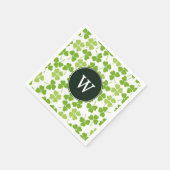 Monogram St. Patrick's Day Party Napkins Serviette (Ecke)