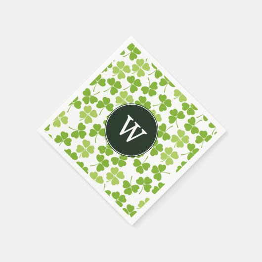 Monogram St. Patrick's Day Party Napkins Serviette (Ecke)