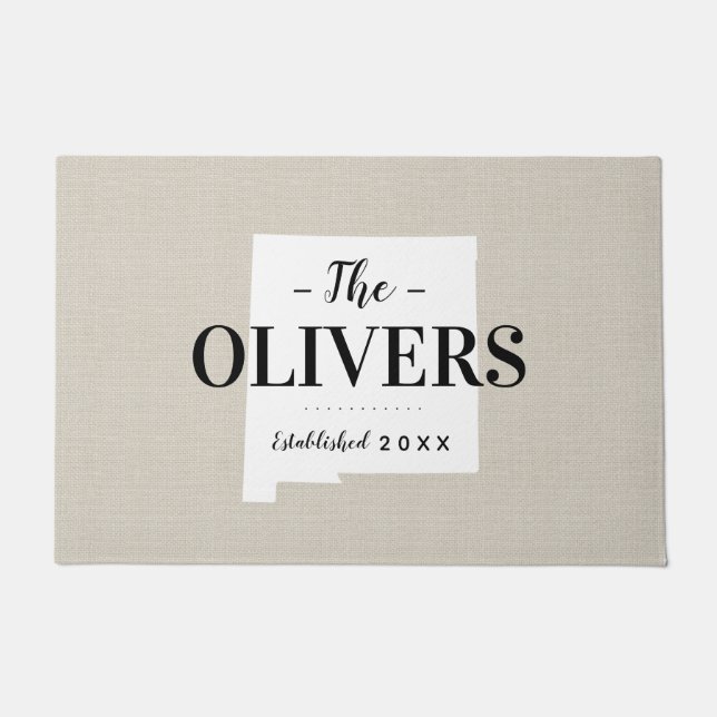 Monogram-Staat der New Mexico-Familie Doormat Fußmatte (Vorderseite)