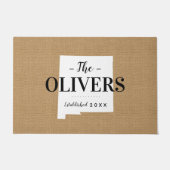 Monogram-Staat der New Mexico-Familie Doormat Fußmatte (Vorderseite)