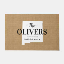 Monogram-Staat der New Mexico-Familie Doormat