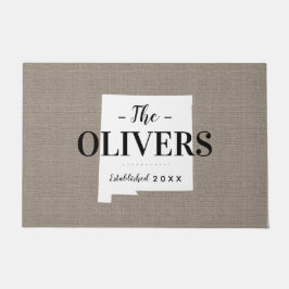 Monogram-Staat der New Mexico-Familie Doormat Fußmatte