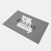 Monogram Staat Doormat der Familie Missouri Fußmatte (Schrägansicht)