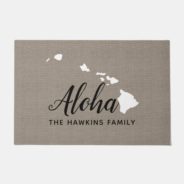Monogram Staat Doormat der Hawaii-Familie Fußmatte (Vorderseite)