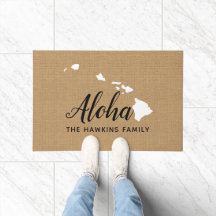 Monogram Staat Doormat der Hawaii-Familie