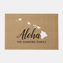 Monogram Staat Doormat der Hawaii-Familie