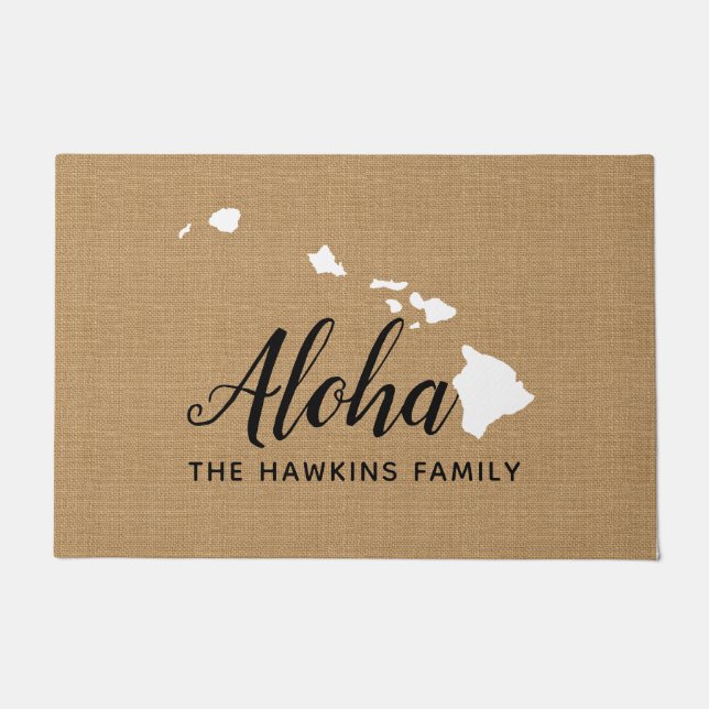Monogram Staat Doormat der Hawaii-Familie Fußmatte (Vorderseite)