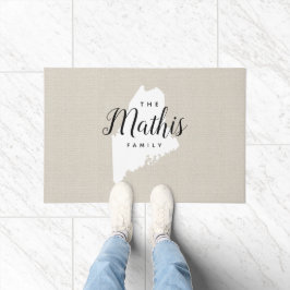 Monogram-Staat-Doormat der Maine-Familie Fußmatte