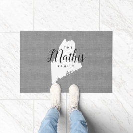 Monogram-Staat-Doormat der Maine-Familie Fußmatte