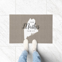Monogram-Staat-Doormat der Maine-Familie Fußmatte
