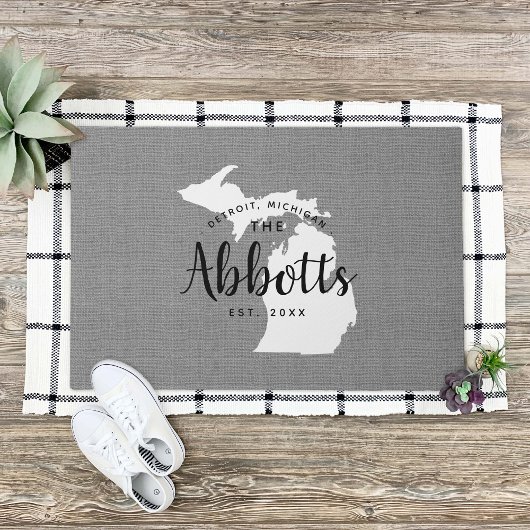 Monogram Staat Doormat der Michigan-Familie Fußmatte