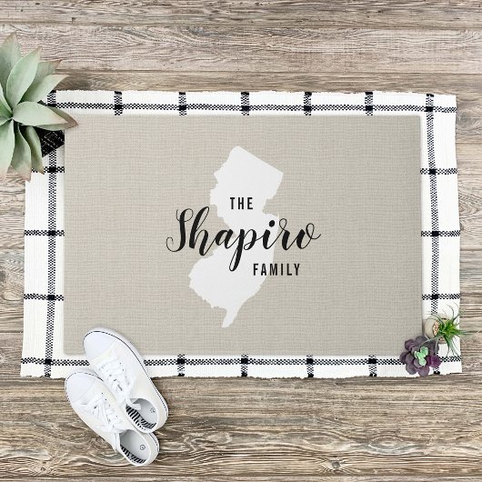 Monogram Staat Doormat der New Jersey-Familie Fußmatte