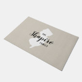 Monogram Staat Doormat der New Jersey-Familie Fußmatte (Schrägansicht)
